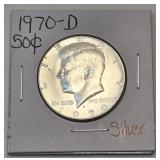 1970-D Kennedy Half Dollar 40% Silver