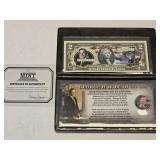 George W Bush Commemorative $2 Bill & Half Dollar