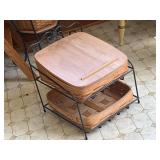 Longerberger Wrought Iron 2-basket Desk Organizer