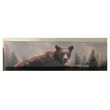 23" x 6" bear canvas,wall decor