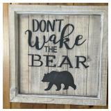 16" x 16" Donï¿½t wake the bear wall decor