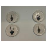 Four mudpie brown antler plates