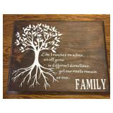14ï¿½ x 11ï¿½ Wood Family Wall Decor