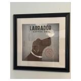 18" x 18" Labrador coffee.com wall decor