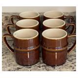 6 Hall Ceramic Mugs