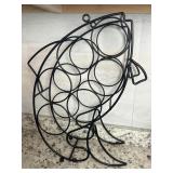 Decorative Wrought Iron Fish Shaped Wine Rack 18ï¿½