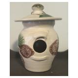 Nichols pottery hand painted bird house