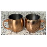 2 Threshold Copper Platted Mugs