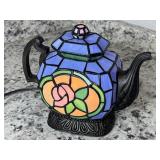 Tiffany Style Teapot Lamp Stained Glass Cheyenne