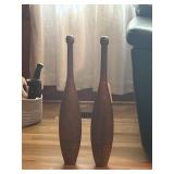 Vintage 1930s Wood Indian Club Antique Exercise