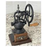 9 1/2ï¿½ Cast Iron & Wood Coffee Grinder