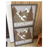 2 Decorative Explore Wall Decor