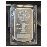 1 Troy Oz Fine Silver 999+ Walking Liberty Bar