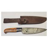Damascus Style Fixed Blade Knife