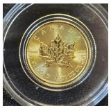 1/10th Oz OR Pur 9999 Fine Gold 2020 Canadian $5