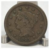 1845 Braided Hair Liberty Head Large Cent