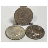 3 Kennedy Half Dollars 40% Silver Clad