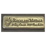 5 Troy Oz .999 Fine Silver Reckless Metals Hand