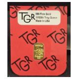1/100 th Troy Oz .999 Fine Gold Bar Texas Gold