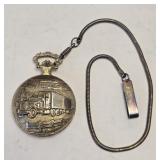 Milan Quartz Pocket Watch & Chain