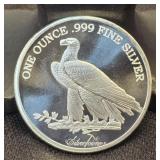 Silvertowne 1oz Indian Head Coin .999 Fine Silver