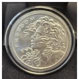 1oz Freedom Girl Shield Round .999 Fine Silver