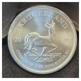 2022 South African Krugerrand 1oz Fine Silver R1