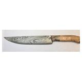 Damascus Style Fixed Blade Knife 8"-Blade