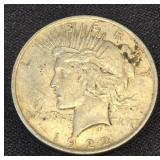 1922 Liberty Peace Dollar 90% Silver