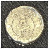 1/2 Ozt .999 Silver Poured Batman/ Skull Bar MK