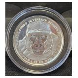 2016 1-Oz Congo Silverback Gorilla .999 Silver