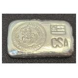 1 Troy Oz .999 CSA Hand Poured Bar