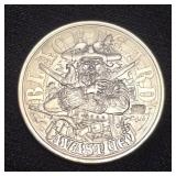 1 Troy Oz Blackbeard Silver Round .999 Fine Silver