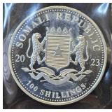 2023 1oz Ag 999.9 Somali Republic Silver African
