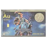 1/4 Grain .9999 Gold Bar Patriots Coins Assay Catd