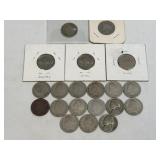 Several (20) Assorted Nickels As Pictured