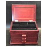 Wooden Jewelry Box 11" W 7ï¿½" D 7" T