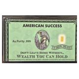 1/4 Grain Au Purity .999 Fine Gold Bar 24K
