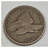 1858 Flying Eagle Penny As Pictured