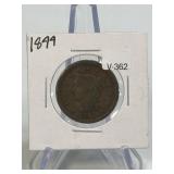 1844 Braided Hair Liberty Head Large Cent