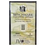1 Grain .999 Silver Bar Benchmark Strategic Metals
