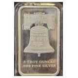 5 Troy Oz .999 Fine Silver SD Bullion Liberty Bell