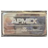 10 Troy Oz .9999 Fine Silver Apmex Flag Bar