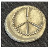 1/2 Ozt .999 Silver Poured Peace Bar MK Barz