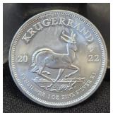 1 Oz Sine Silver R1 2022 South African Kruugerrand