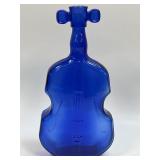 (D) Vintage Cobalt Blue Glass 8" Violin Shaped