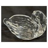 (D) Crystal Swan Bowl Candy Dish Trinket Holder
