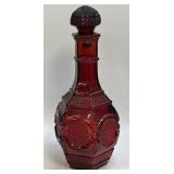 (D) Vintage Avon Ruby Red Glass Cape Cod Wine