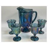 (D) Indiana Carnival Glass 64 oz Pitcher with