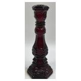 (D) AVON Cape Cod Ruby Red Candlestick Glassware